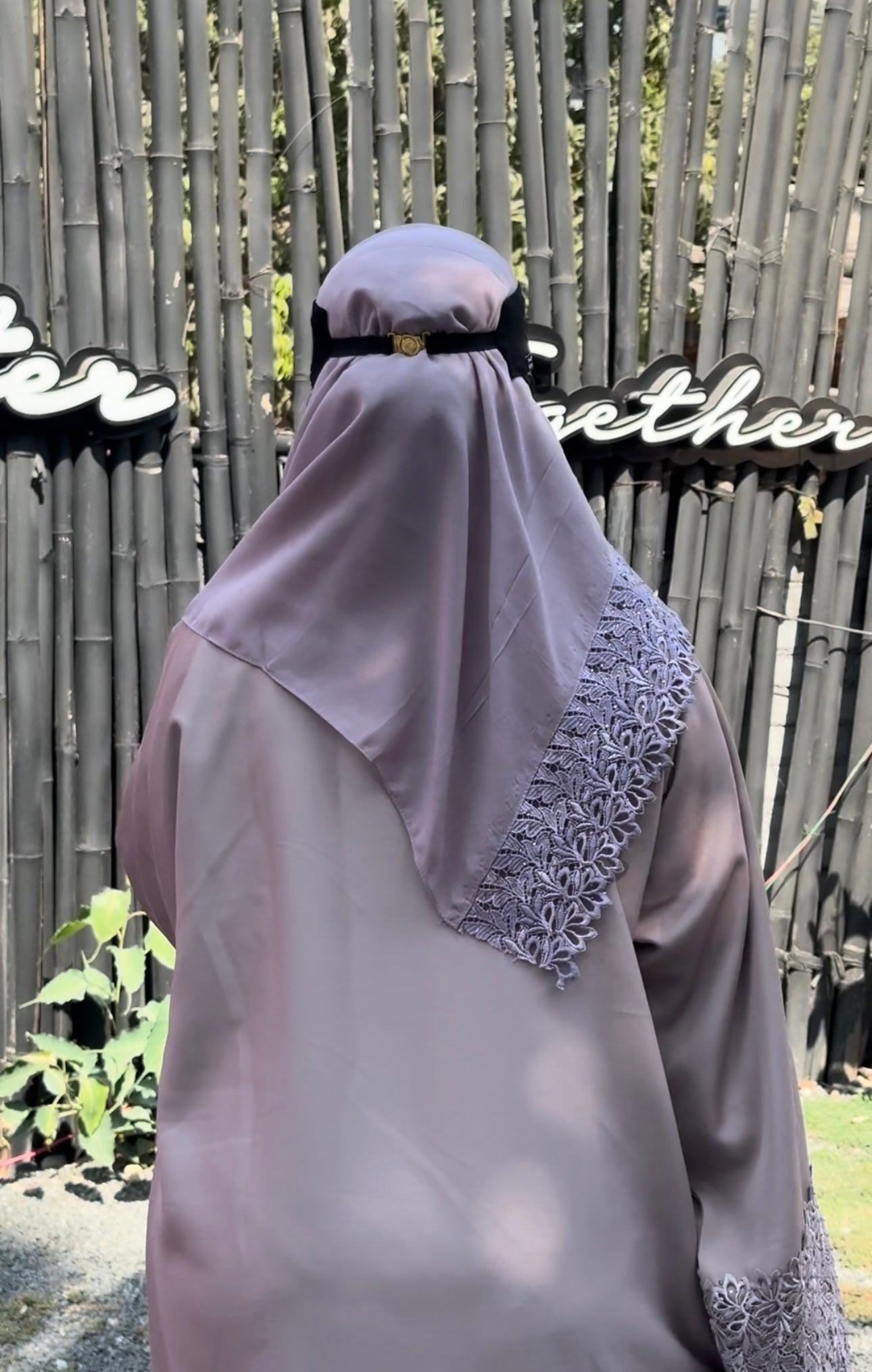 Adara flower embellished UAE abaya