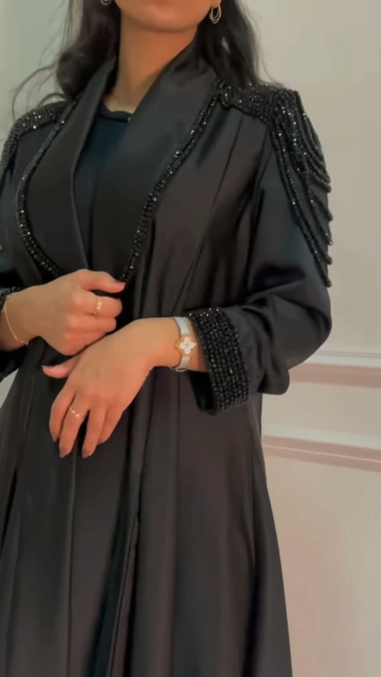 Luxurious Diamond Work Abaya 3 Colors+ free hijab