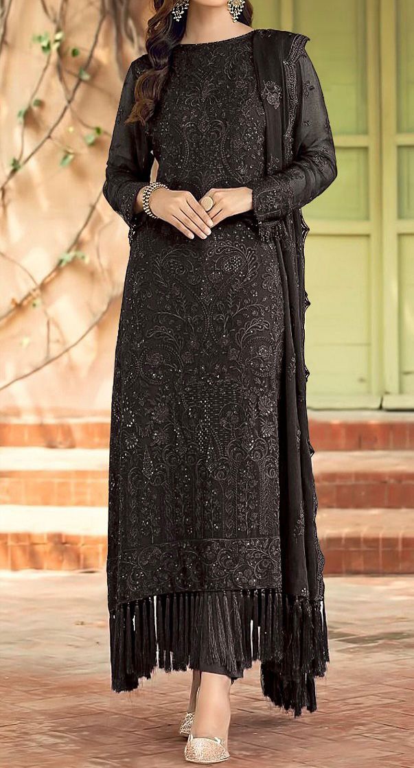 Mushq Georgette Pakistani Dress 3PCSET 2 COLORS
